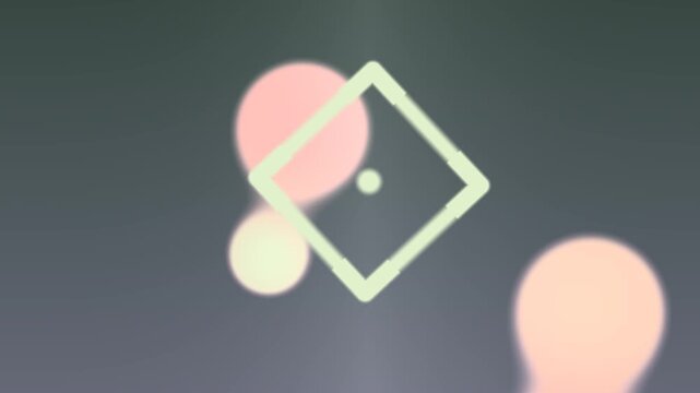 Abstract Diamond Shape Motion Graphic With Soft Pink Bokeh Lights