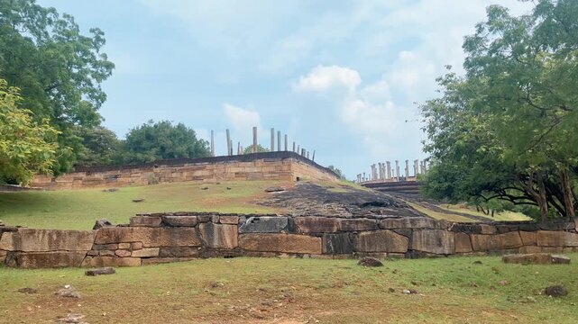 Ancient ruins in Polonnaruwa historical city Sri Lanka