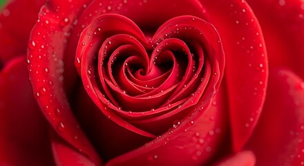 A close-up of a beautifully bloomed red rose with water droplets on its petals