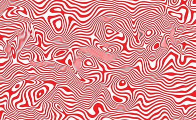 a red and white wavy lines Art & Illustration