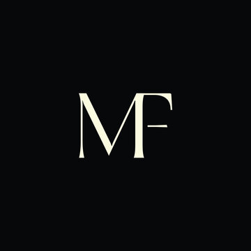 Elegant Intertwined M and F logo design. MF monogram. Modern, sophisticated branding symbol suitable for luxury fashion, design studios, and editorial logos.