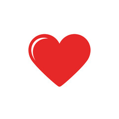 Fototapeta premium Simple red heart icon vector graphic for digital designs, symbolizing love, passion, and health with a clean, modern, and scalable aesthetic
