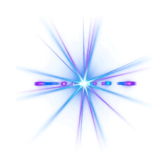 Obraz premium Blue and Purple Light Streaks and Lens Flare Effect