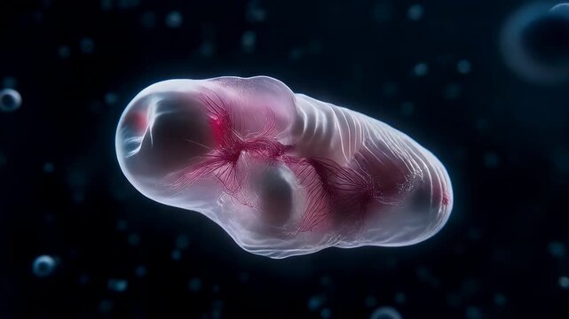 Visualization of a stem cell differentiating into specialized tissue.