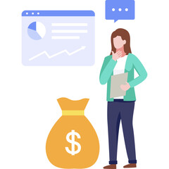 Business Finance Flat Illustration