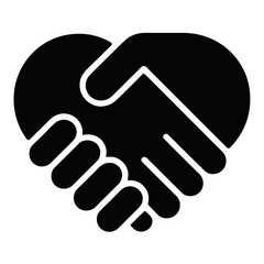 Fototapeta premium A handshake forming a heart shape symbolizing love and partnership