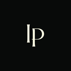 Elegant Intertwined I and P logo design. IP monogram. Modern, sophisticated branding symbol suitable for luxury fashion, design studios, and editorial logos. © Mahamud