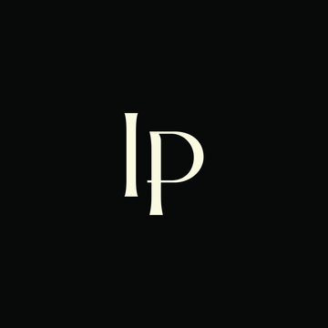 Elegant Intertwined I and P logo design. IP monogram. Modern, sophisticated branding symbol suitable for luxury fashion, design studios, and editorial logos.