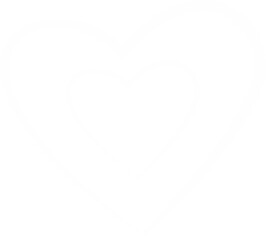 White heart love icon symbol