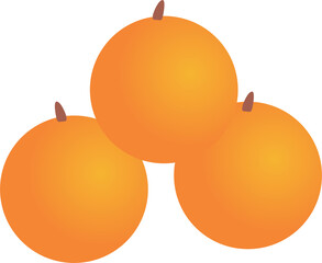 Orange fruit art icon 