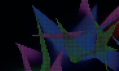 Perspective halftone Vibrant Neon Halftone Circle Pattern Background Neon halftone