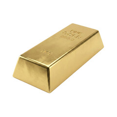 Single 1kg fine gold bullion bar at an angle