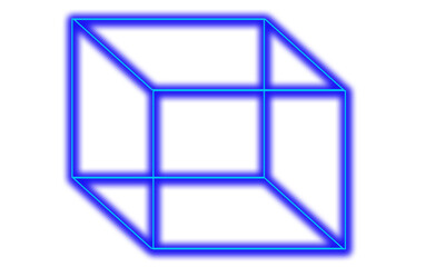 Blue Neon Glowing Box Frame on Dark Background
,Abstract Blue Neon Light Box for Modern Design