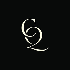 Elegant Intertwined C and Q logo design. CQ monogram. Modern, sophisticated branding symbol suitable for luxury fashion, design studios, and editorial logos.
