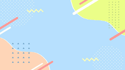 フルHDサイズ／版ズレ風がかわいいゆる幾何学背景