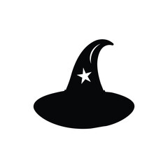 Fototapeta premium Mystical Wizard Hat with Stars and Moon, Magical and Enchanting