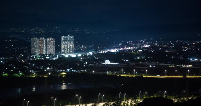 Timelapse of a busy main street in Jakarta satellite city (BSD)