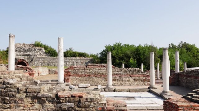 Ruins of ancient Roman complex Felix Romuliana in Gamzigrad, Serbia