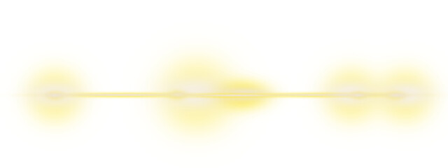 Yellow Glow Particles and Shining light line on Black Background