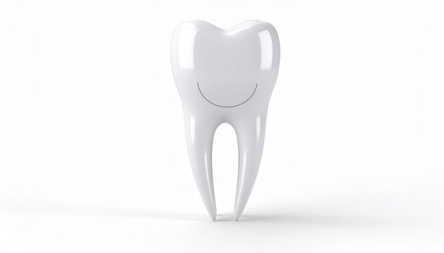 The Permanent Lateral Incisor. 3D view of a permanent lateral incisor, highlighting its sharp cutting edge and single root structure. Focus: clean shape, curvature, and translucency of the enamel.
