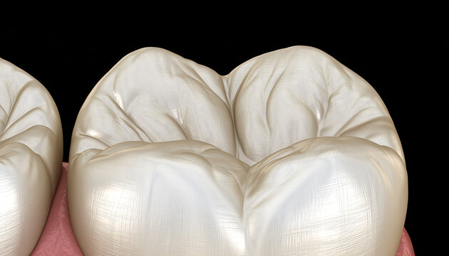 The Mandibular First Premolar. A mandibular first permanent premolar, emphasizing its characteristic bicuspid shape and two distinct cusps. Focus: crown morphology and occlusal surface detail.
