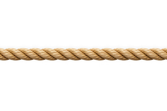 Twisted rope border horizontal nautical design on transparent background
