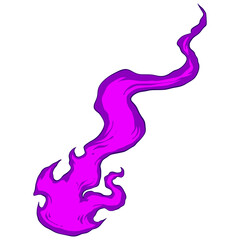Purple Fire Element Illustration 