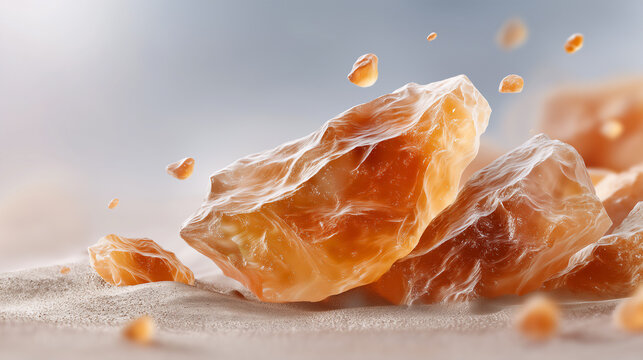 Ambergris perfume ingredient concept.