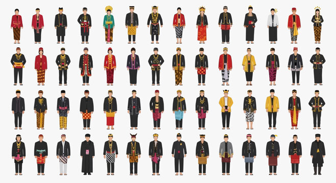 Diverse Indonesian Traditional Clothing Collection