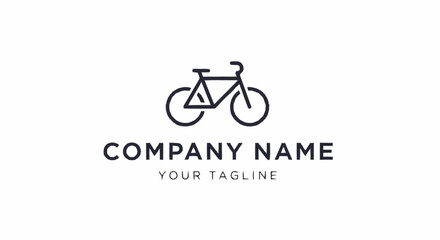 Fototapeta premium Simple Bicycle Logo Design Template for Company Branding.