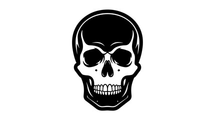 Human Skeleton Skull Icon Vector