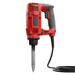 Powerful electric demolition hammer for heavy-duty construction tasks isolated on transparent background