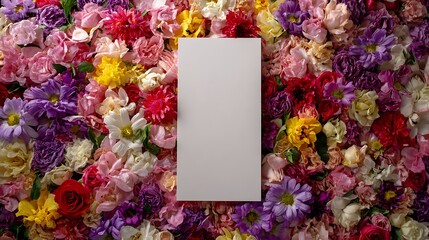 Obraz premium Dense Floral Wall Texture / 密集した花の壁のテクスチャ
