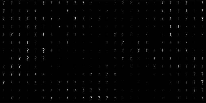 Question mark Seamless Dark pattern. Seamless repeating tiling question flat pattern. Question marks design for social media quiz, survey or poll. EPS Vector