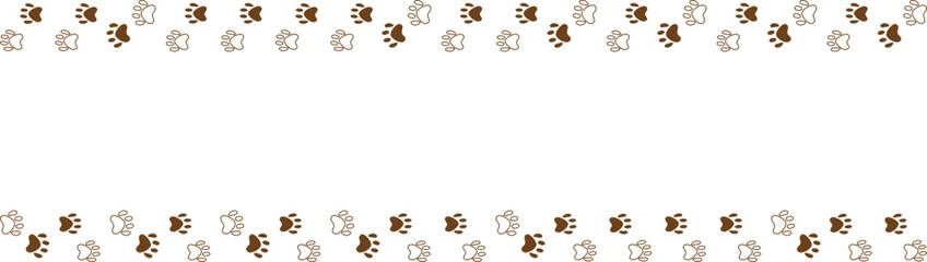 border line pet paw frame © Attachai