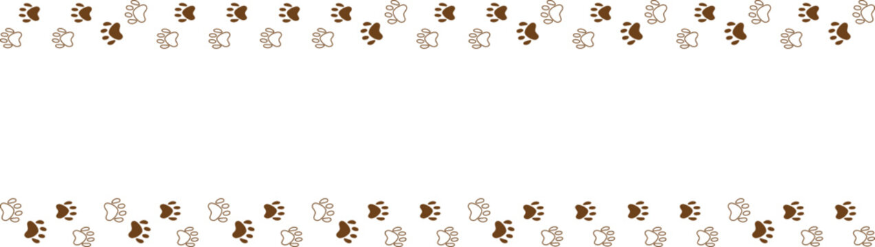 border line pet paw frame