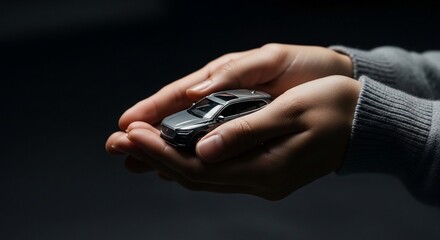 Fototapeta premium Person Holding Remote Control in Hands.