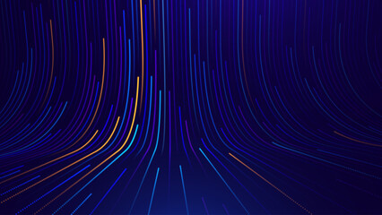 AI Integration in a Digital Ecosystem: Flowing Data Streams and Neural Network Connections Across a Futuristic Analytics Landscape.