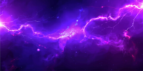 Abstract blue music background featuring a glowing galaxy nebula with electric energy stars and digital light textures in a deep space universe illustration © Alpha Designs