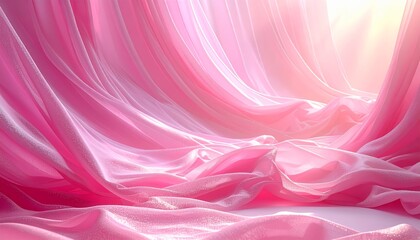 Abstract pink and purple smoke waves flow in a smooth, artistic swirl pattern over a white backdrop, creating a colorful silk texture and light motion shape for an elegant wallpaper design