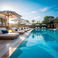 Swimming pool in hotel
