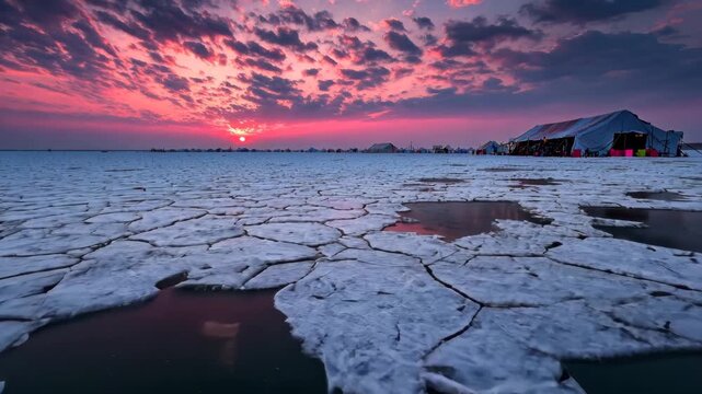 rann utsav white desert festival gujarat dramatic sunset video