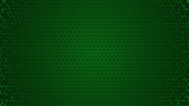 Green Digital Hexagon Ripple Loop