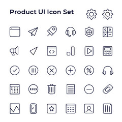A collection of product ui icons for user interface design