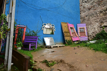 Colorful Streets of Balat District in Istanbul, Turkey