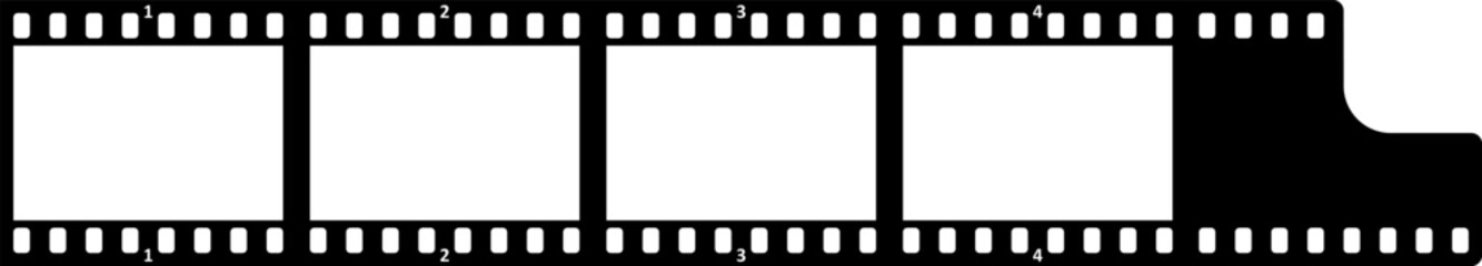 Grunge movie film strips collection, vintage filmstrip roll frame, photo background. Old video movie filmstrip overlay, cinema, photograph camera strip. Old retro cinema movie strip video recording.