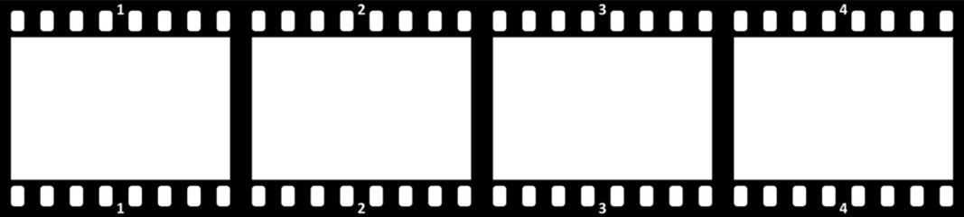 Grunge movie film strips collection, vintage filmstrip roll frame, photo background. Old video movie filmstrip overlay, cinema, photograph camera strip. Old retro cinema movie strip video recording.