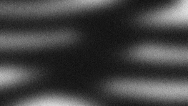 Black and white abstract grainy gradient background with wavy liquid flow and noise texture.