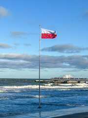 Polish Flag at Kołobrzeg Pier