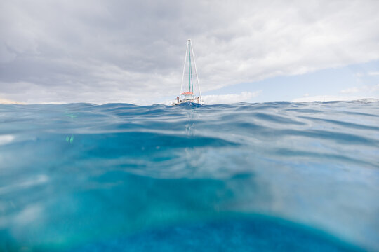 boat off the waters in hawaii